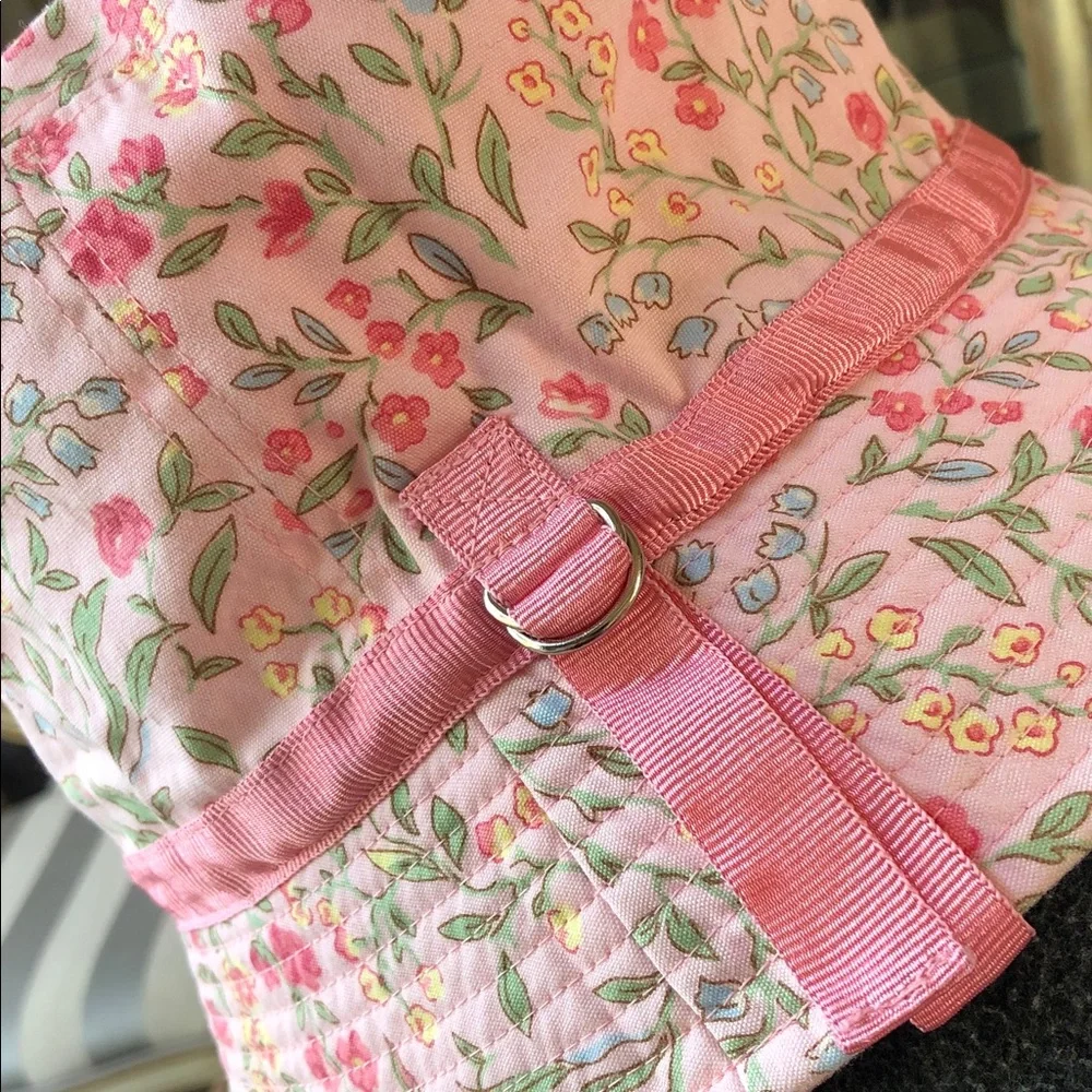 OshKosh B'Gosh Girls 100% Cotton Bucket Hat Pink + Flowers Size L-XL (5Yrs Up)